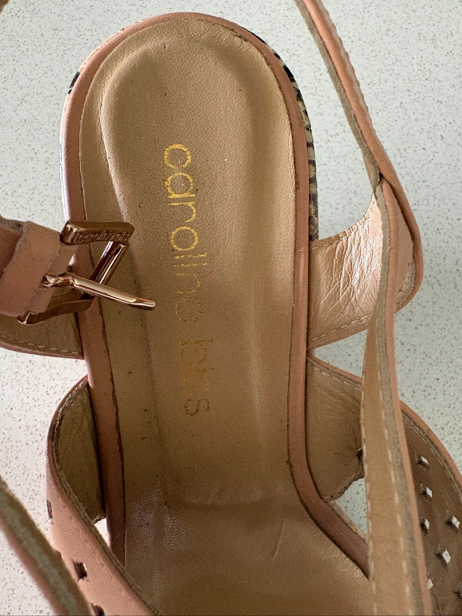 Sandales compensées Caroline Biss cuir rose 41 – photo 9